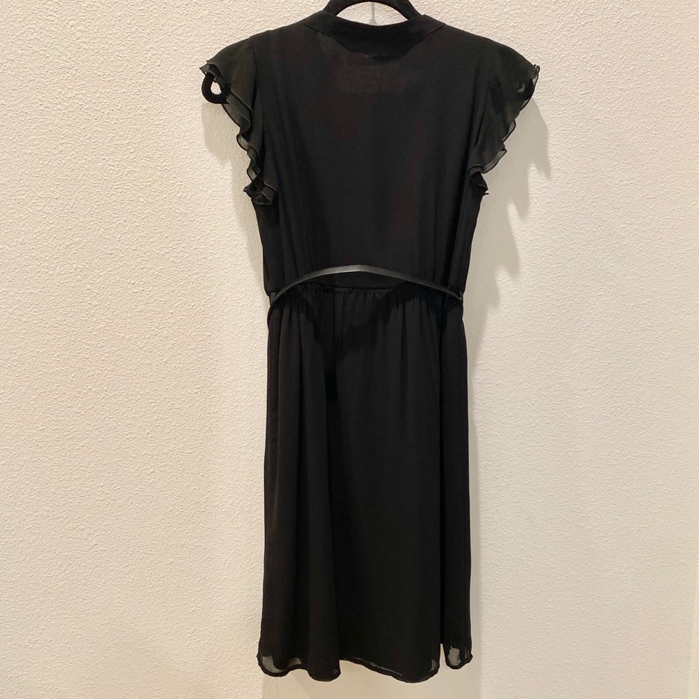 Vintage Zara Basic Collection V-Neck Ruffle Sleeves Dress - Picture 8 of 16